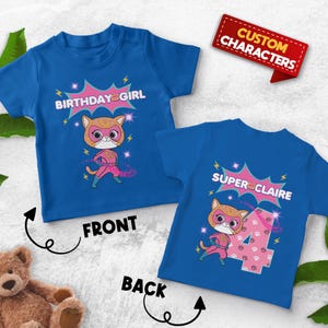 Super Kitties Inspired Birthday Shirt, Super Kittiy Party theme, Personalized Birthday Shirt, Gift Birthday Shirt, Family tees UNW125