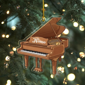 Personalized Piano Christmas Ornament 2025, Ornament Gift for Music Teacher, Tree Musical Instrument Ornaments, Orchestra Piano 2025 AXJ306