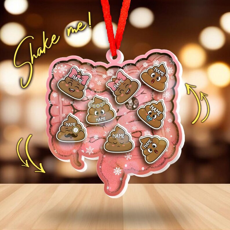 Personalized Intestines Xmas Shaker Ornament, GI Doctor Gift ...