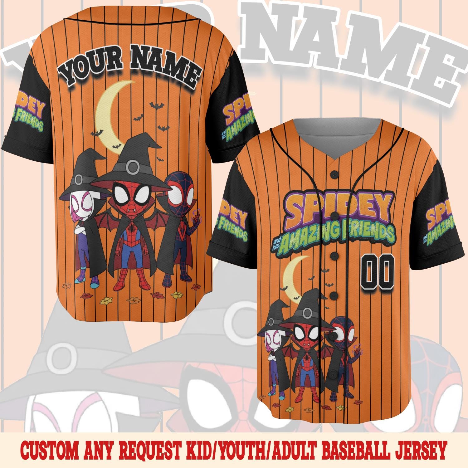 Discover Spidey And His Amazing friends Halloween Baseball Jersey