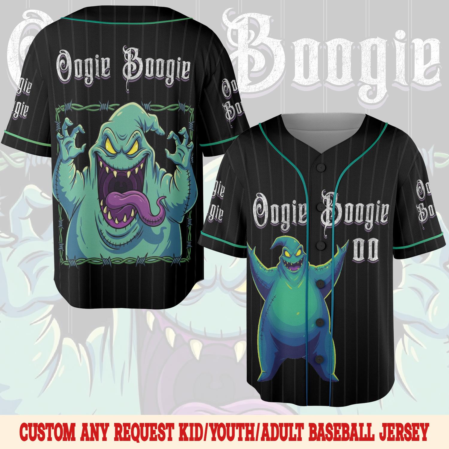 Discover Personalized Oogie Boogie Baseball Jersey, The Nightmare Before Christmas Halloween Jersey