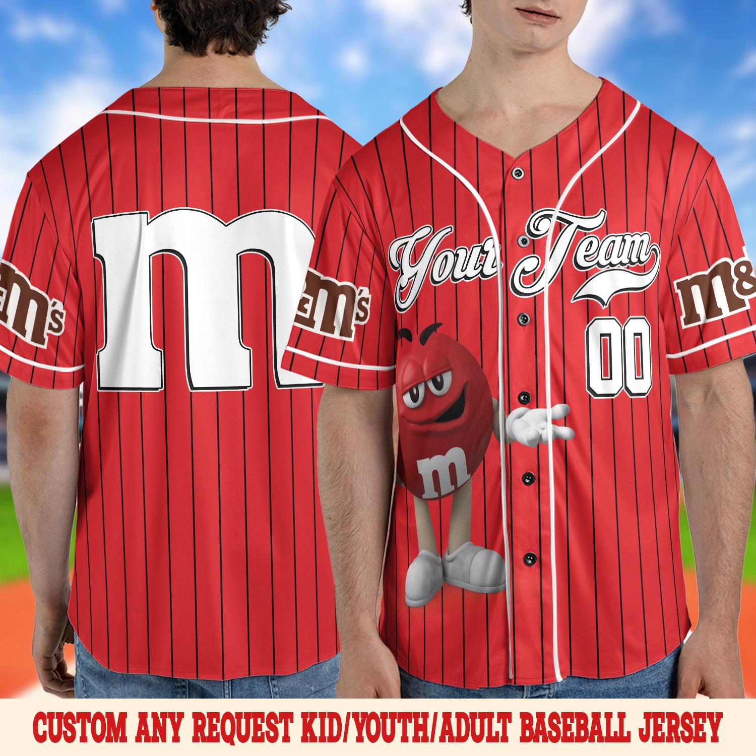 Personalized M&M Candy Birthday Baseball Jersey/m and M Birthday 