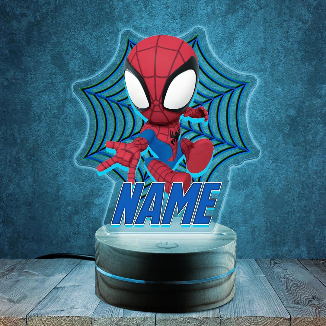 Personalized Spidey for Boy Night Light/spidey & Friends Themed LED ...