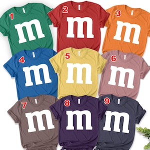 M&M Candies Shirt, M And M Matching Family Shirt, Family Halloween Shirt, Candy Group Tee, Group M M Family Costume SE-06092270