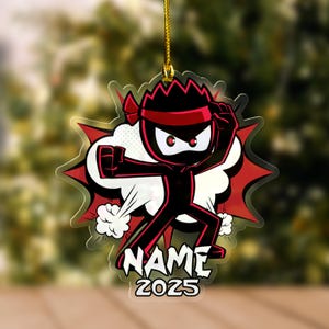 Custom Ninja Kidz Ornament, Ninja Kidz Warrior Ornament, Ninja Warrior, Custom Name, Ninja in Training UN2G13-01