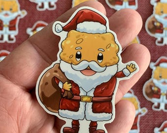 Santa Sticker, Santa Clause Sticker, Christmas Sticker, Tater Tot Sticker, Cute Sticker, Santa Tot