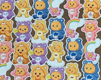 Care Bear Sticker, Tater Tot Sticker, Cute Sticker, Cheer Bear, Share Bear, Funshine Bear, Birthday Bear, Wish Bear, Grumpy Bear