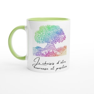 Mug en céramique 11 oz 325 ml, Affirmation positive, Mug inspiration, Mug arbre de vie, Mug femme, Mug maman, Cadeau positif