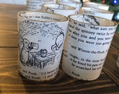 12 - Baby Shower Birthday Kids Book Pages Votive Candle Tea Light Holders Wedding Party Favors Table Decoration Centerpiece Decor Reception