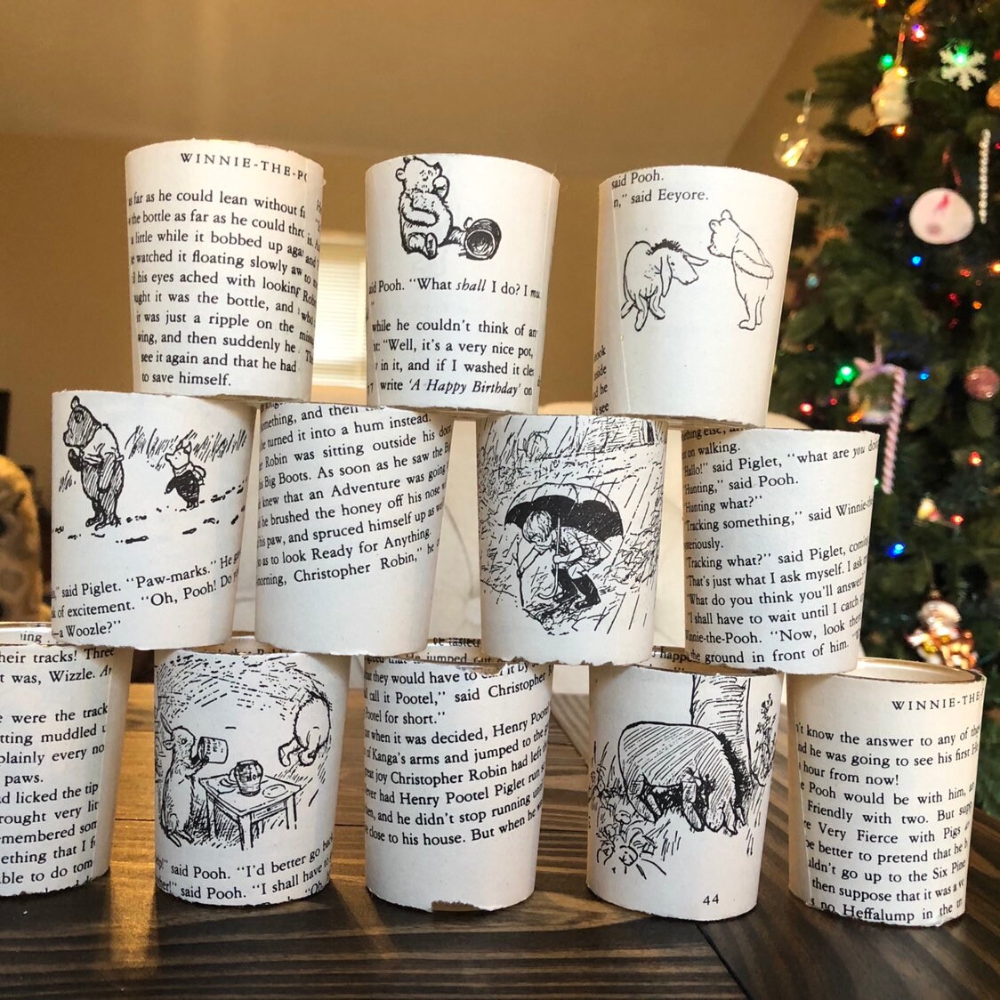 Baby Shower Birthday Kids Book Pages Votive Candle Tea Light Etsy