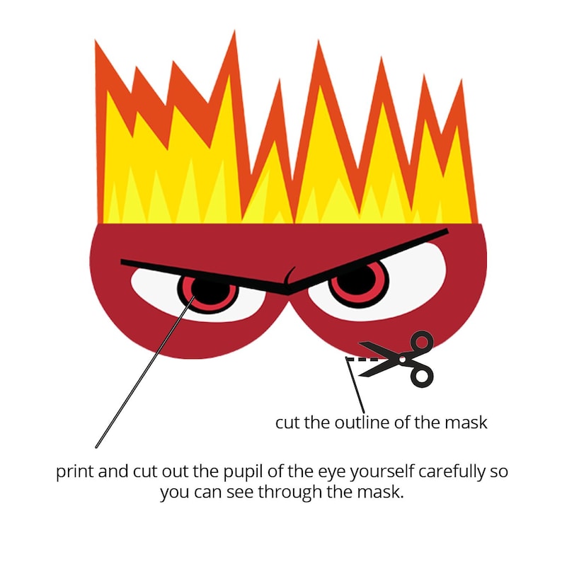 Inside Out Printable Masks Etsy Inside Out Printable Masks Etsy