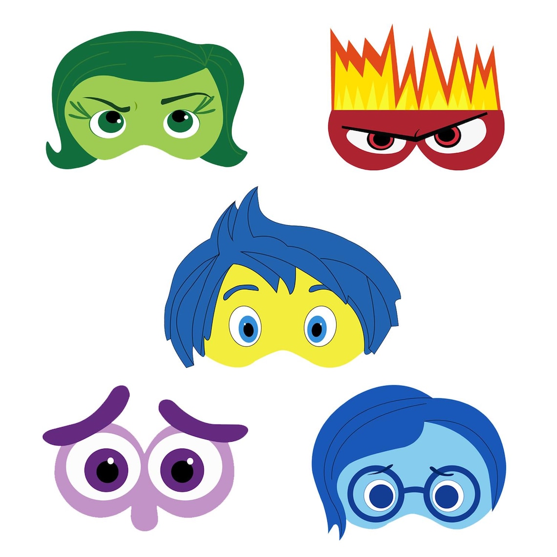 Inside Out Printable Masks Etsy Inside Out Printable Masks Etsy