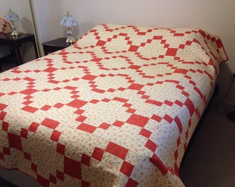 Pattern - Four and Four Bed Quilt - PDF Download - Nine pattern variations included - Beginner friendly!