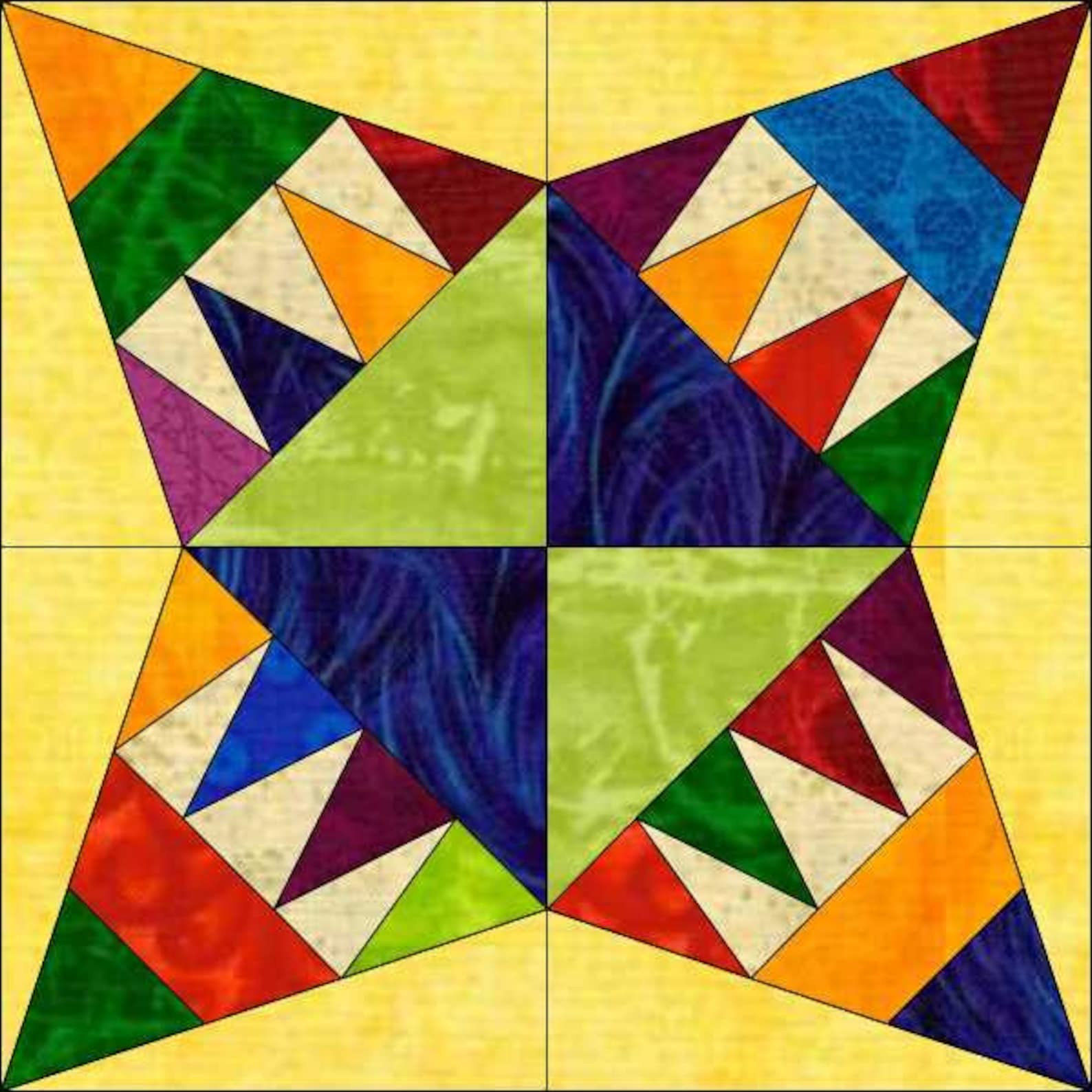 Quilt Block Pattern - Crown of the King - Foundation Paper Pieced - Etsy
