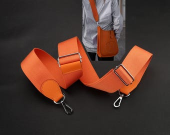 2 inch Orange Canvas shoulder strap for Evelyne PM,5cm width Amazon Strap,25 Colors Available