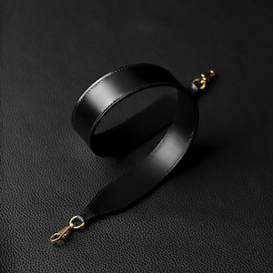 Black Box Leather Bag Strap: 4.0cm Wide Vintage Style