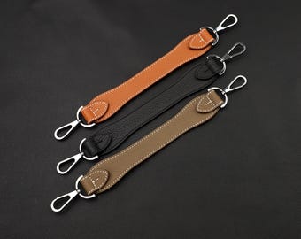 Togo Leather Shoulder Strap: 3.0cm Fixed Length Bag Handle