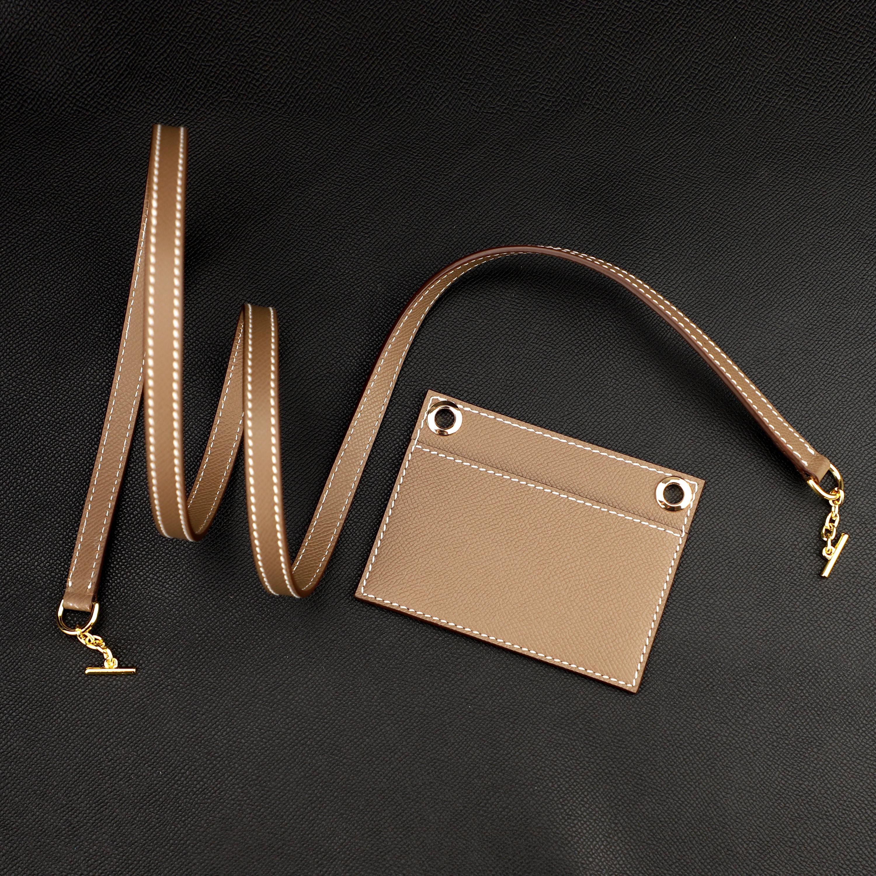 12mm Shoulder strap with insert change the wallet to shoulder or crossbody/Epsom Constance Compact Wallet shoulder strap kit