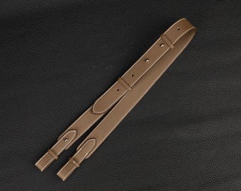 Togo Leather Adjustable Crossbody Strap: 3cm, Fits Evelyne & Picotin