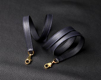 Handmade Navy Bleu Togo Leather 16mm Shoulder Bag Strap used with a Kelly bag,Bolide bag,Birkin bag,Picotin Lock,Evelyne TPM