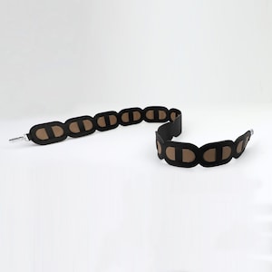 50mm Epsom Leather Bag Strap: Maillon Chaine Bandouliere