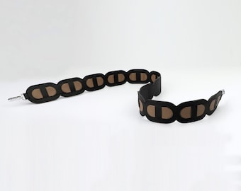 50mm Epsom Leather Bag Strap: Maillon Chaine Bandouliere