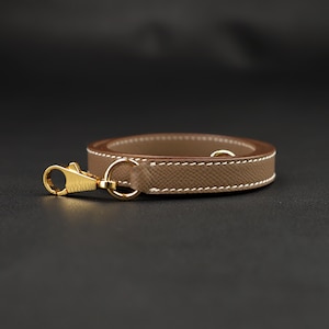 16mm Etoupe Epsom leather shoulder strap/Pre-Owned 1990-2000s Kelly shoulder strap