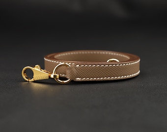 16mm Etoupe Epsom leather shoulder strap/Pre-Owned 1990-2000s Kelly shoulder strap