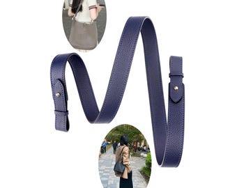 Togo Leather Crossbody Strap: 3.0cm, Fixed Length Bag Strap