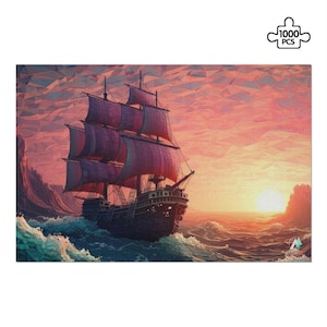 Long Journey Ship Jigsaw Puzzle: Fantasy Art, Adult Puzzle (500pc & 1000pc)