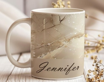 Tazza da caffè in marmo personalizzata: regalo con nome personalizzato