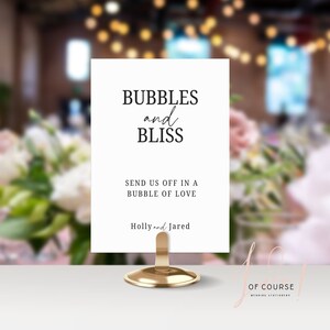 Bubble and Bliss, Wedding activities, Etsy wedding sign printable, Small wedding signs, Wedding signage shop, Minimalist sign, Sign template