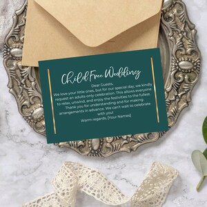 Keine Kinderkarten 15x10 | Bearbeitbar | Farben | Verlobung oder Hochzeit | DIY Printable | Personalisierte Ereignismitteilung | Sofort Download
