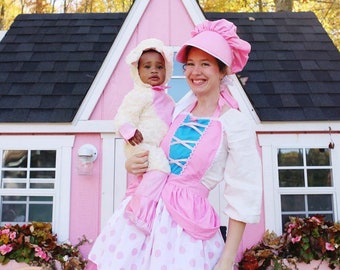 Bo Peep costume apron, womens costume apron, Bo Peep dress up apron, Toy Story Bo Peep costume, retro apron, fairy tale costume, full apron