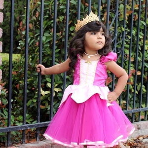 Sleeping Beauty dress, Princess Aurora dress, Princess dress, Aurora costume, satin dress, pink dress, Sleeping Beauty costume