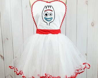 Forky Toy Story costume, womens costume apron, Forky running costume, Forky costume,  rundisney Pixar costume, Forky running costume