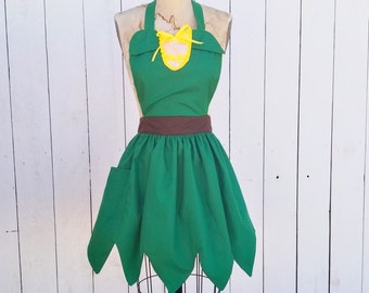 Peter Pan costume apron, Group costume apron, adult Halloween costume, womens Peter Pan costume, running costume, easy costume