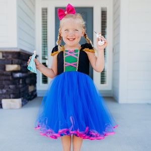 Costume de petite sirène Ariel pour 4-9 ans fille, enfants Disney Princess  Fancy Dress Up, Halloween Cosplay Party Tutu Tulle Dress