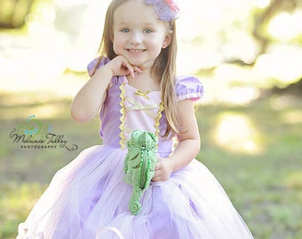 RAPUNZEL costume,  Rapunzel dress, Rapunzel TUTU dress, toddler girl costume, birthday party dress, Halloween costume, pink & lavender dress