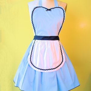 ALICE in WONDERLAND dress up  costume apron, Alice Apron, sexy apron, hostess gift , bridal shower gift, cosplay costume, full aprons