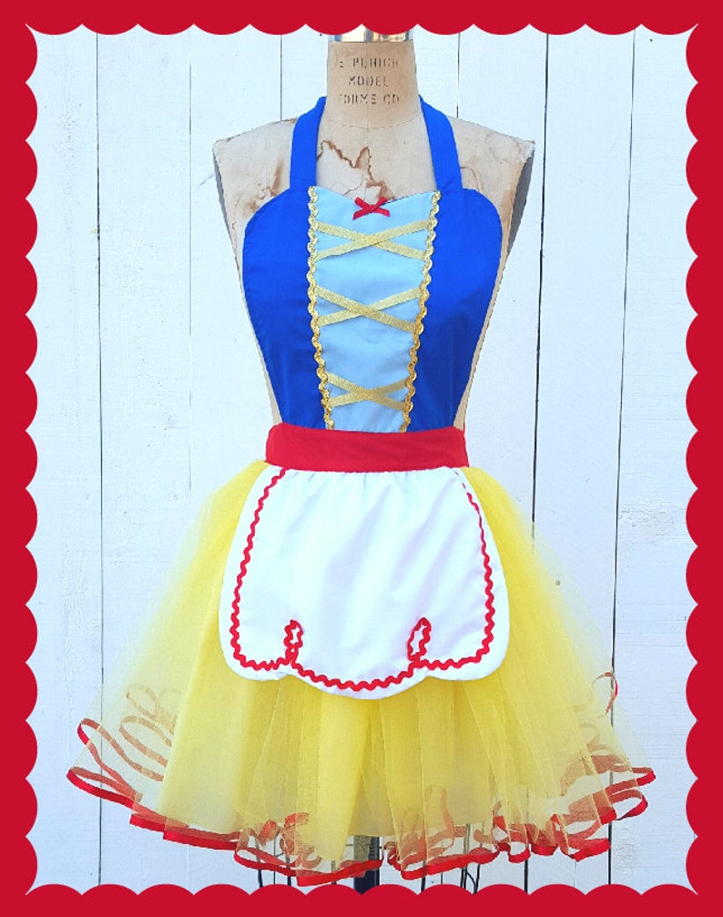 SNOW WHITE Costume Aprons Snow White Dress up Costume Aprons Etsy