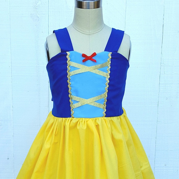 SNOW WHITE dress, vacation princess dress, summer princess dress, Snow White costume, Toddler Snow White Dress, comfortable princess dress