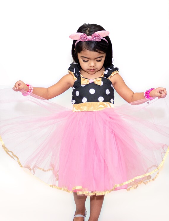 minnie mouse rose gold dress