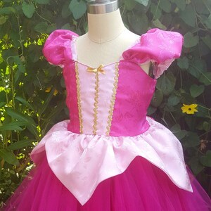 Sleeping Beauty dress, Princess Aurora dress, Princess dress, Aurora costume, satin dress, pink dress, Sleeping Beauty costume image 3