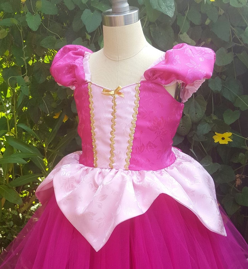 Sleeping Beauty dress, Princess Aurora dress, Princess dress, Aurora costume, satin dress, pink dress, Sleeping Beauty costume image 3