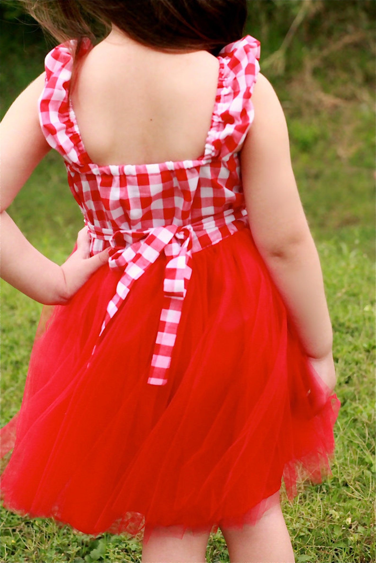 Little Red Riding Hood DRESS Tutu Dress Red Gingham Retro Etsy