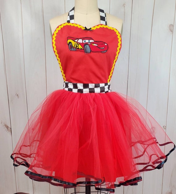Lightning McQueen Cars costume apron womens costume Cars
