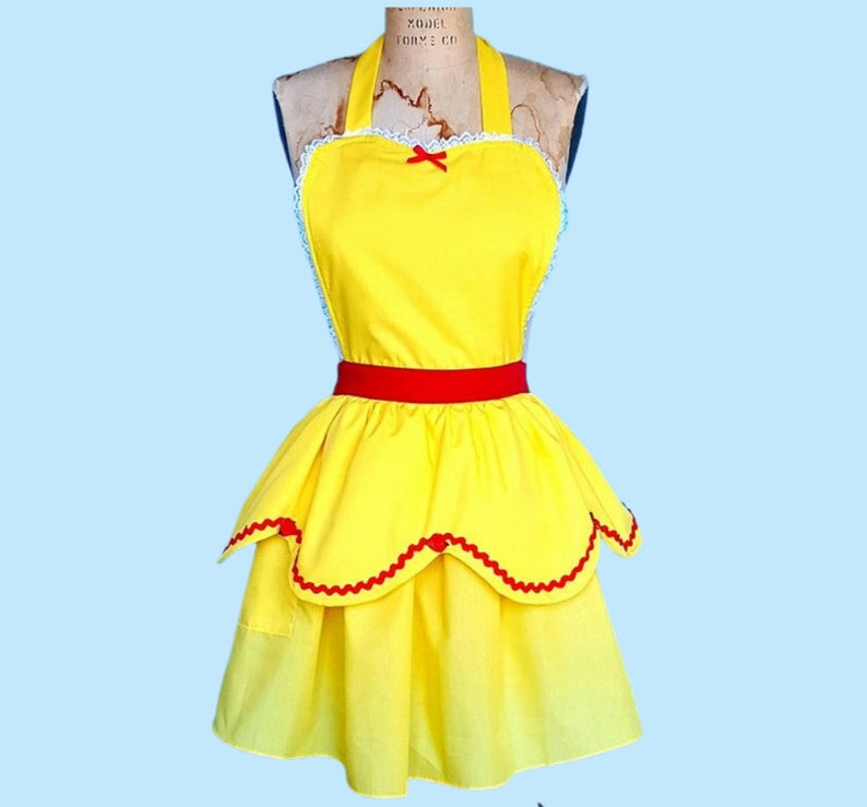 BELLE apron Beauty and the Beast costume apron aprons for Etsy