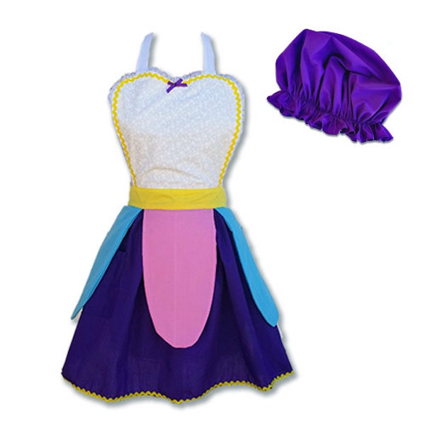 Mrs Potts costume apron, Mrs Potts Apron, Beauty and the Beast costume, Mrs Potts womens costume apron
