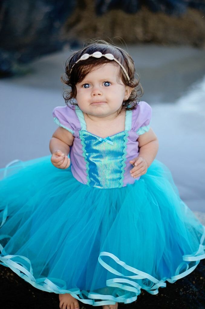 ARIEL dress Ariel costume princess dress mermaid dress toddlers girls dress vacation outfit birthday party costume mermaid party